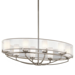 Saldana 8 Light Multi Arm Chandelier Classic Pewter Finish, G9 - thumbnail 1