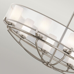 Saldana 8 Light Multi Arm Chandelier Classic Pewter Finish, G9 - thumbnail 3