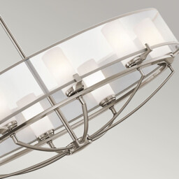 Saldana 8 Light Multi Arm Chandelier Classic Pewter Finish, G9 - thumbnail 5