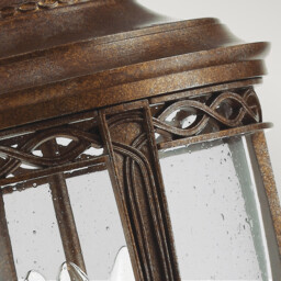English Bridle 3 Light Large Outdoor Pedestal Light British Bronze IP44, E14 - thumbnail 3