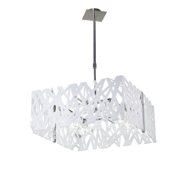 Tokio Square Telescopic 6 Light G9, Gloss White/Polished Chrome - image 1