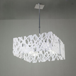 Tokio Square Telescopic 6 Light G9, Gloss White/Polished Chrome - thumbnail 2