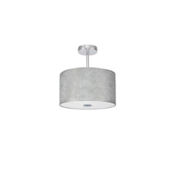 Baymont Polished Chrome E27 Semi Flush Fixture With 30cm x 17cm Silver Leaf Shade - thumbnail 5