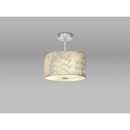 Baymont Polished Chrome E27 Semi Flush Fixture With 30cm x 17cm Silver Leaf Shade - thumbnail 2