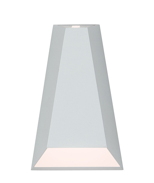 Sopot 17.5cm Outdoor Up Down Wall Lamp Sandy White LED 3000K IP54 2x3W - image 1