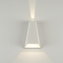 Sopot 17.5cm Outdoor Up Down Wall Lamp Sandy White LED 3000K IP54 2x3W - thumbnail 2