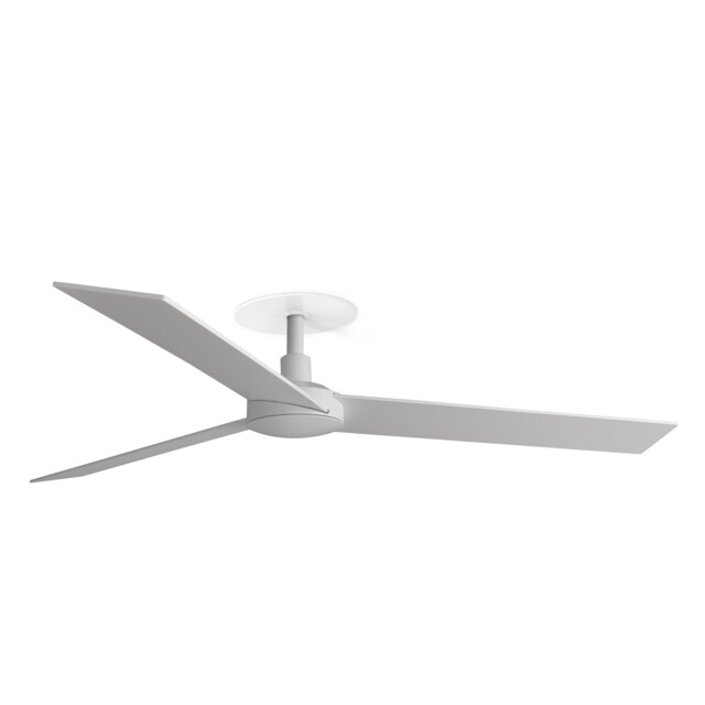 Rudder Recessed 132cm Ceiling Fan Matt White, Ash Wood Blades, 3 Blade Reversible - image 1