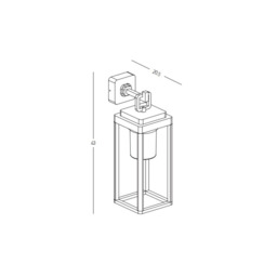 Zambelis Outdoor Wall Lantern Dark Brown 1xE27 IP65 - thumbnail 3