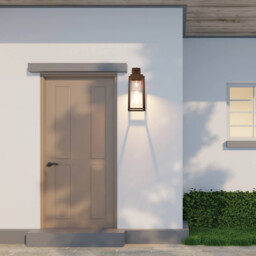 Zambelis Outdoor Wall Lantern Dark Brown 1xE27 IP65 - thumbnail 2
