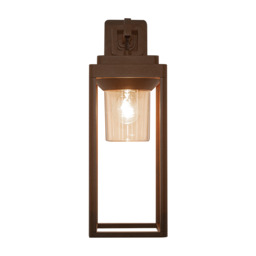Zambelis Outdoor Wall Lantern Dark Brown 1xE27 IP65 - thumbnail 1