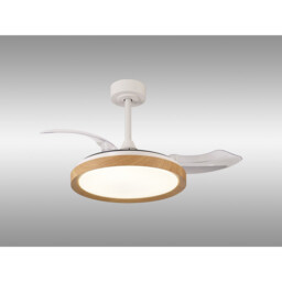 Mistral Mini 40W LED Dimmable Ceiling Light With Built-In 28W DC Fan, 2700-5000K Remote Control, 2500lm, Wood, 5yrs Warranty - thumbnail 2
