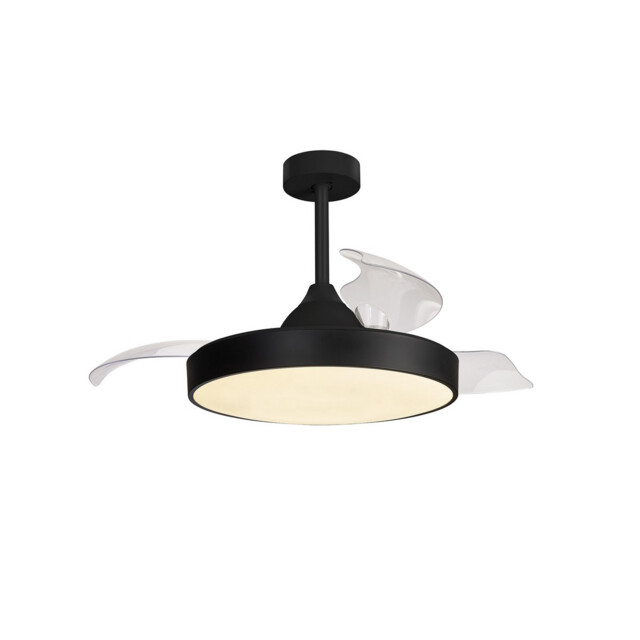 Alaska 60W LED Dimmable Ceiling Light With Built-In 30W DC Fan, 2700-5000K Remote & APP Control, 3300lm, Black, 5yrs Warranty - image 1