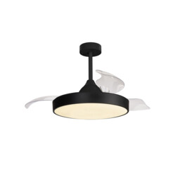Alaska 60W LED Dimmable Ceiling Light With Built-In 30W DC Fan, 2700-5000K Remote & APP Control, 3300lm, Black, 5yrs Warranty - thumbnail 1