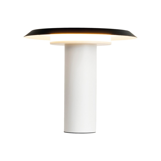 Tina 24.5cm Table Lamp, 12W LED, 3000K, 560lm, White/Black, 3yrs Warranty - image 1