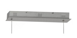 Fusion Linear Ceiling Pendant 42W LED, 3000K, 4200lm, Polished Chrome, Crystal Chain - thumbnail 3