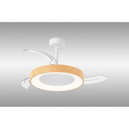 Niseko Fan S 40cm 45W LED Dimmable Ceiling Light With 25W DC Fan, 2700-5000K Remote Control, 5000lm, Wood - thumbnail 2