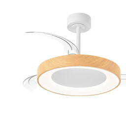 Niseko Fan S 40cm 45W LED Dimmable Ceiling Light With 25W DC Fan, 2700-5000K Remote Control, 5000lm, Wood - thumbnail 5