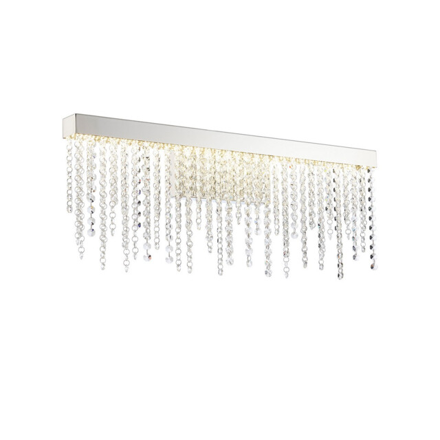 Bano Large Dimmable Wall Light 12W LED, 4000K, 1460lm, Polished Chrome / Crystal Chain, 3yrs Warranty - image 1