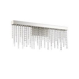 Bano Large Dimmable Wall Light 12W LED, 4000K, 1460lm, Polished Chrome / Crystal Chain, 3yrs Warranty - thumbnail 3