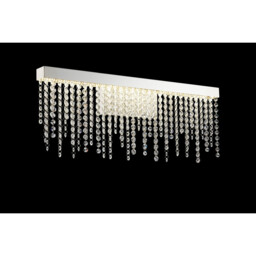 Bano Large Dimmable Wall Light 12W LED, 4000K, 1460lm, Polished Chrome / Crystal Chain, 3yrs Warranty - thumbnail 2
