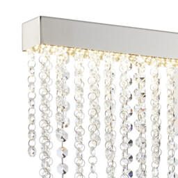 Bano Large Dimmable Wall Light 12W LED, 4000K, 1460lm, Polished Chrome / Crystal Chain, 3yrs Warranty - thumbnail 5