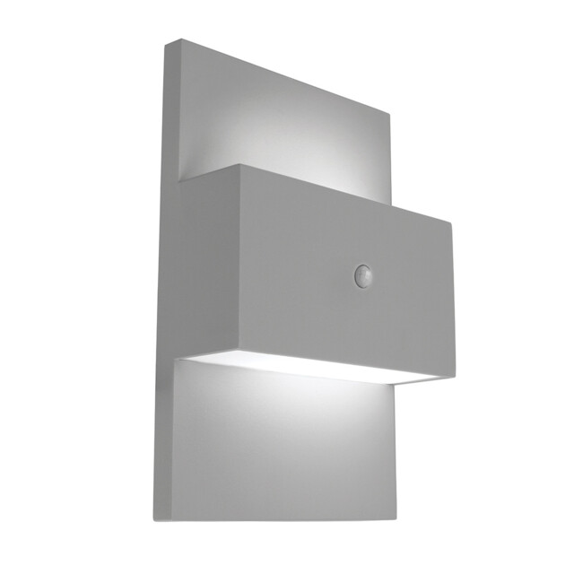 Geneve Outdoor 1 Light Wall Light with PIR Aluminium, E27 - image 1