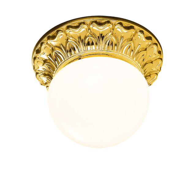 Milady Glass Globe Ceiling Light 24 Carat Gold - image 1