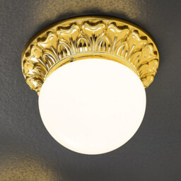 Milady Glass Globe Ceiling Light 24 Carat Gold - thumbnail 2