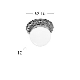 Milady Glass Globe Ceiling Light 24 Carat Gold - thumbnail 5
