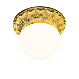 Milady Glass Globe Ceiling Light 24 Carat Gold - thumbnail 1