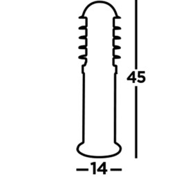 Louvre 1 Light Outdoor Bollard Light Stainless Steel IP44, E27 - thumbnail 3