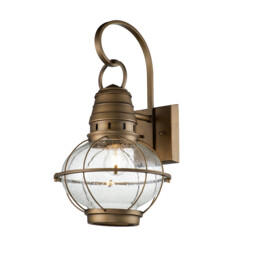 Kichler Bridgepoint Outdoor Wall Lantern Natural Brass, IP44 - thumbnail 1