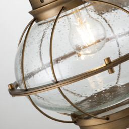Kichler Bridgepoint Outdoor Wall Lantern Natural Brass, IP44 - thumbnail 3