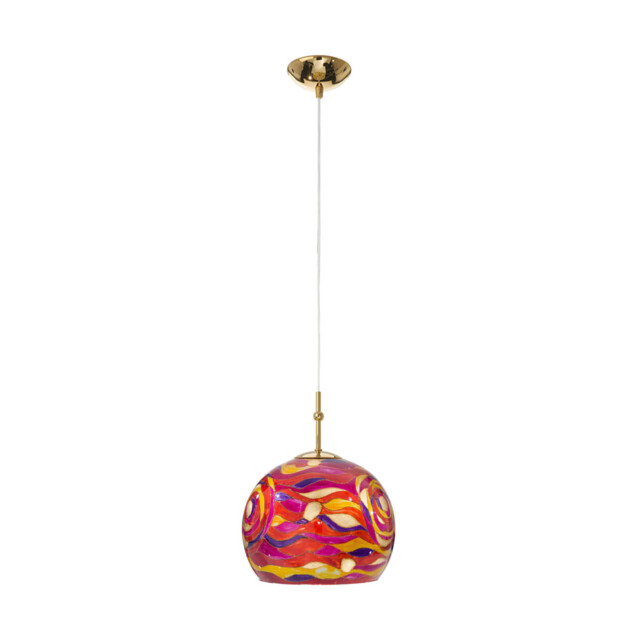 Luna Glass Dome Pendant Ceiling Light 24 Carat Gold - image 1