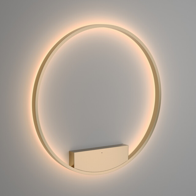 Rim Modern 80cm Integrated LED Wall Lamp Brass 3000K 2400lm White Shade