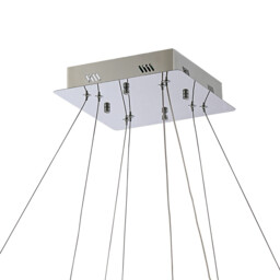 Bano Square 2 Tier Dimmable Pendant 47W LED, 4000K, 5000lm, Polished Chrome / Crystal Chain, 3yrs Warranty - thumbnail 5