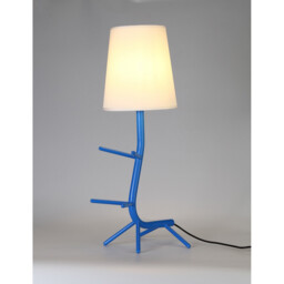 Centipede Table Lamp With Shade, 1 x E27, Blue / White - thumbnail 2