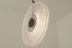 Halo 35cm Pendant Ceiling Light Black Matt -Clear Glass LED 3000K - thumbnail 5
