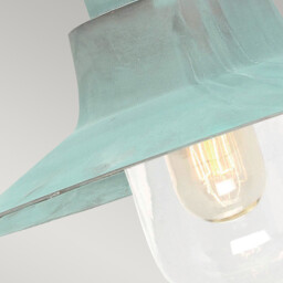 Sheldon 1 Light Outdoor Fisherman Dome Wall Light Verdigris IP44, E27 - thumbnail 5