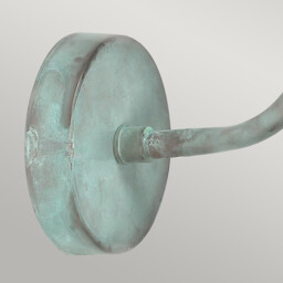 Sheldon 1 Light Outdoor Fisherman Dome Wall Light Verdigris IP44, E27 - thumbnail 2