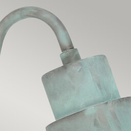 Sheldon 1 Light Outdoor Fisherman Dome Wall Light Verdigris IP44, E27 - thumbnail 3