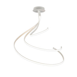 Nur Blanco XL Semi Flush 80W LED 4000K, 6200lm, Dimmable, White / Frosted Acrylic, 3yrs Warranty