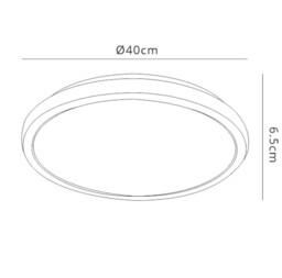Naxos LED Ceiling 24W, With Remote Control 3000K-6000K, 1550lm, White, Clear Acrylic - thumbnail 2