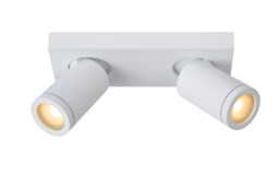 Taylor Modern Twin Ceiling Spotlight Bathroom - LED Dim to warm - GU10 - 2x5W 2200K/3000K - IP44 - White - thumbnail 1
