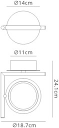 Olimpia  Wall Lamp, 8W LED, 3000K, 600lm, IP20, Chrome - thumbnail 2