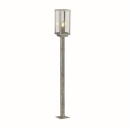 Box II 900mm Outdoor Post, Silver & Clear Glass, IP44 - thumbnail 1