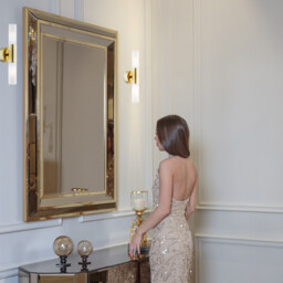 Taylor Up & Down Wall Lamp Frosted, Brass - thumbnail 3