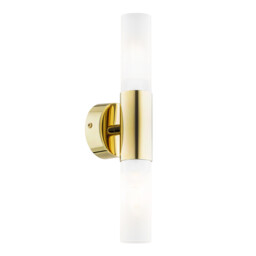 Taylor Up & Down Wall Lamp Frosted, Brass - thumbnail 1
