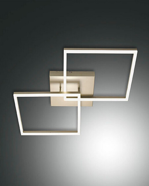 Bard Integrated LED Semi Flush Light Gold Matt Glass