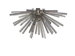 Hornby 8 Light E27, Semi Flush Polished Nickel , Smoke Glass - thumbnail 5